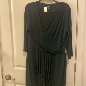 Chaps womens Holiday Dress XL NEW beautiful green